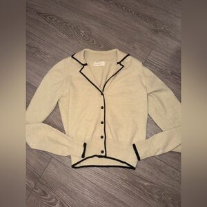 NWOT By Together Cream Cardigan with Black Accents